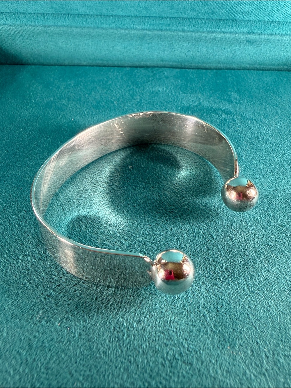 Vintage Taxco Mexico 925 Sterling Silver Modernist Ball Cuff Bracelet 25g - Picture 2 of 11